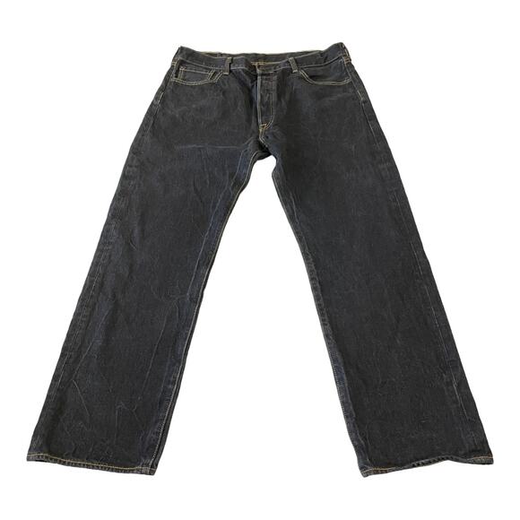 Levis 501 Mens Jeans Size 38 Original Fit Button Fly Straight Leg Inseam 31" - Picture 1 of 12
